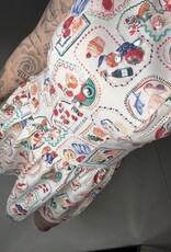 Mediterranean Lunch Motif Mini Dress