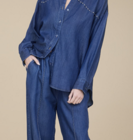 Front Seam Detail Drawstring Pant