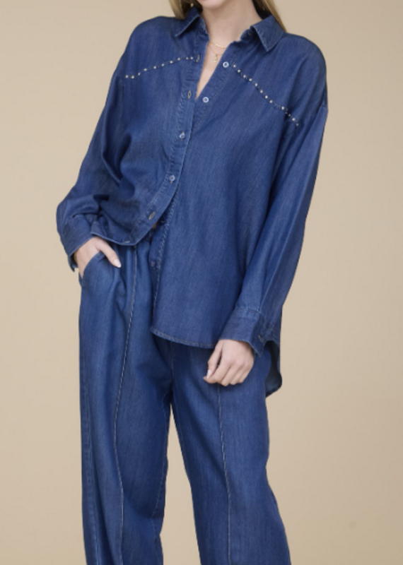 Front Seam Detail Drawstring Pant