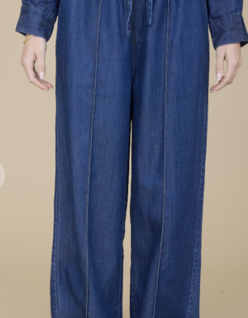 Front Seam Detail Drawstring Pant