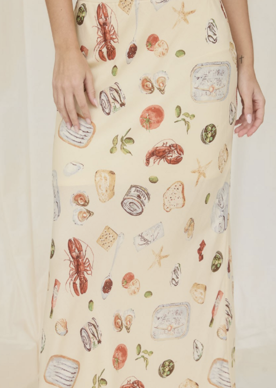 Portofino Slip On Midi Skirt
