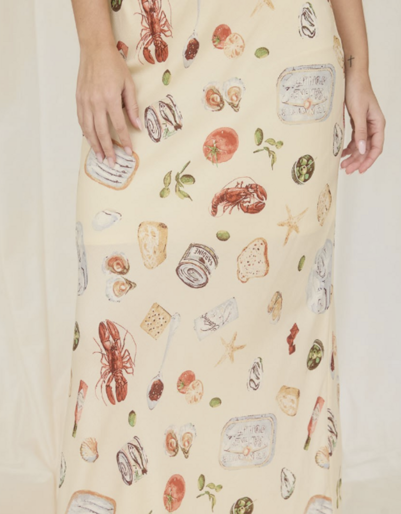 Portofino Slip On Midi Skirt