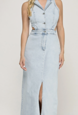 Denim Cut Out Dress