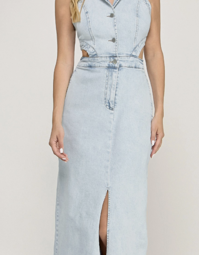 Denim Cut Out Dress