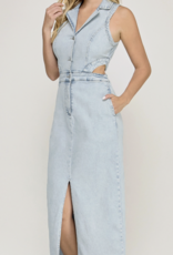 Denim Cut Out Dress