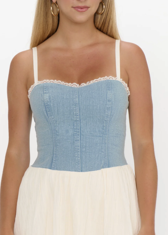 Geneva Mini Dress Light Indigo