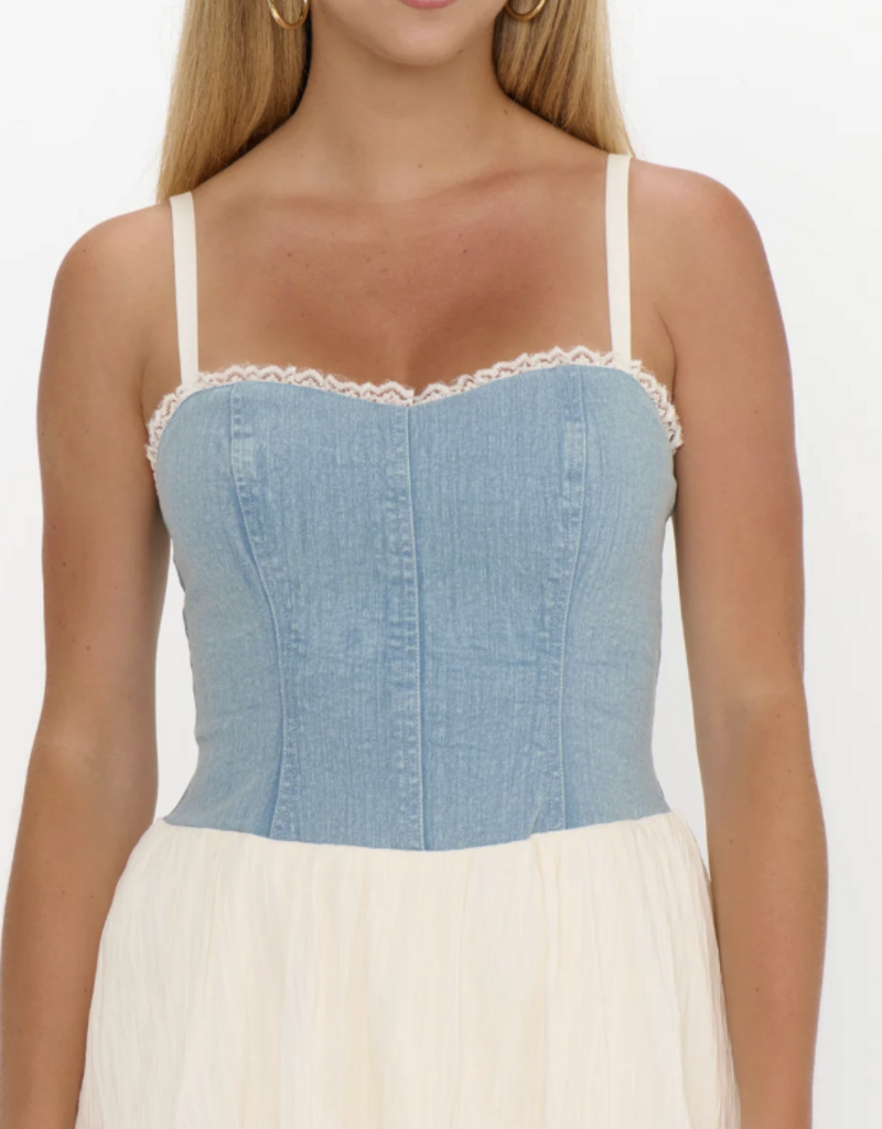 Geneva Mini Dress Light Indigo