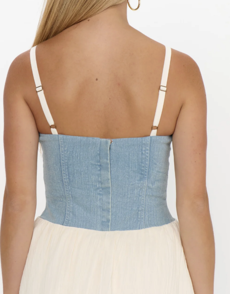 Geneva Mini Dress Light Indigo