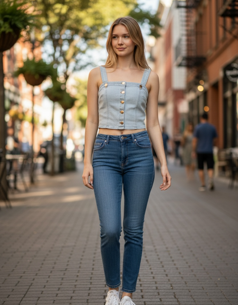 Denim Crop