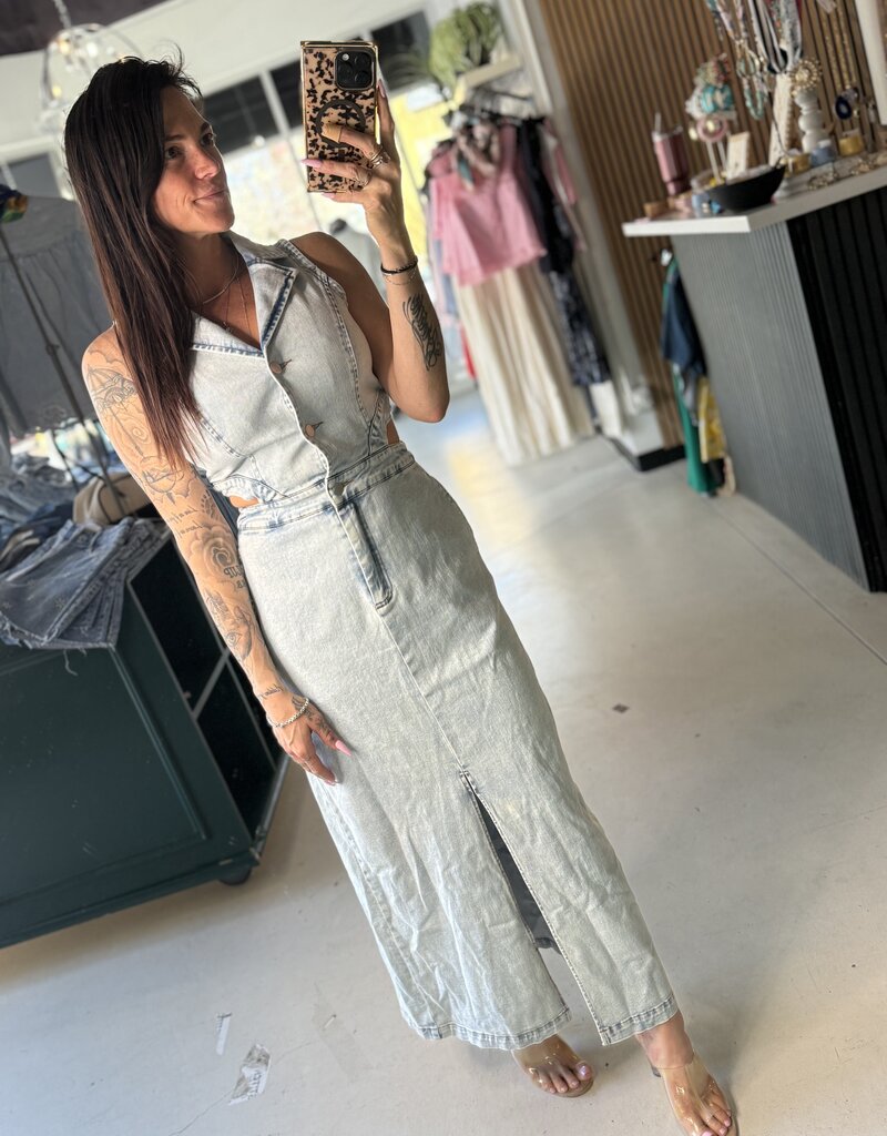 Denim Cut Out Dress