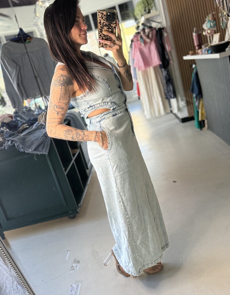 Denim Cut Out Dress