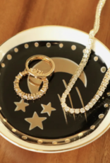 Round Trinket Tray Gold Moon and Stars