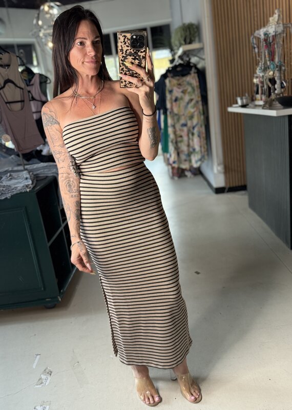 Ainslie Stripe Midi Skirt