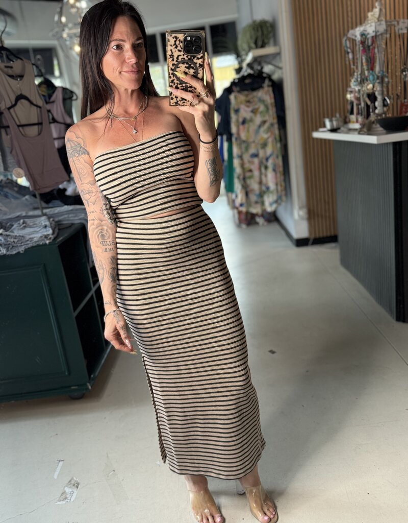 Ainslie Stripe Midi Skirt