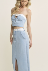 Two Toned Dnim Skirt