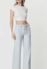 Drawstring Stripe Denim