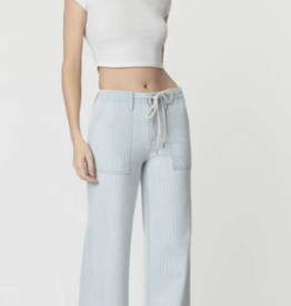 Drawstring Stripe Denim