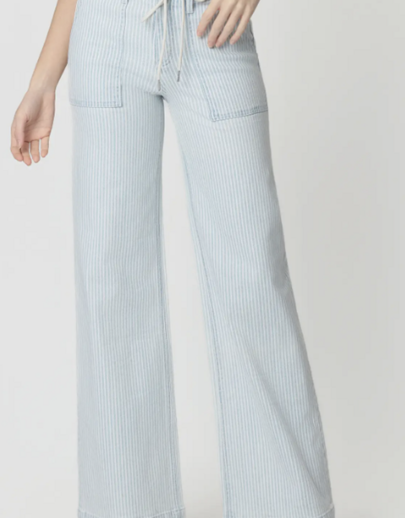 Drawstring Stripe Denim