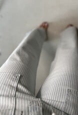 Drawstring Stripe Denim