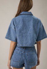 Denim Crop Shirt