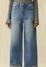 Cuff Embroidered Denim