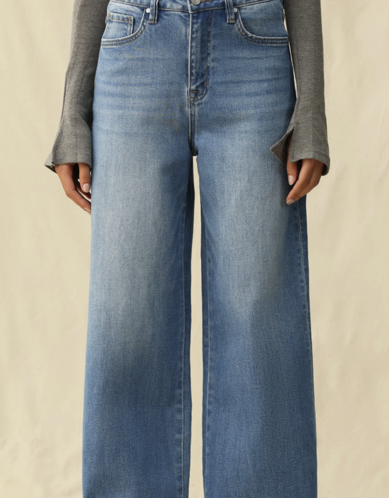 Cuff Embroidered Denim