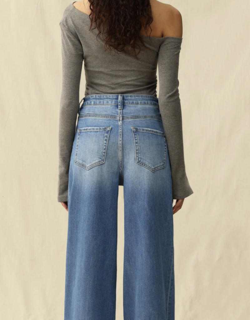 Cuff Embroidered Denim