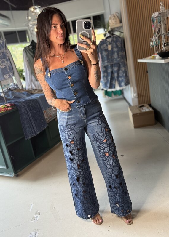 Dark Cut Out Denim