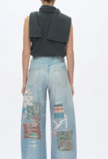 Printed Barrel Jeans