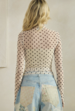 Mesh Polka Dot Top