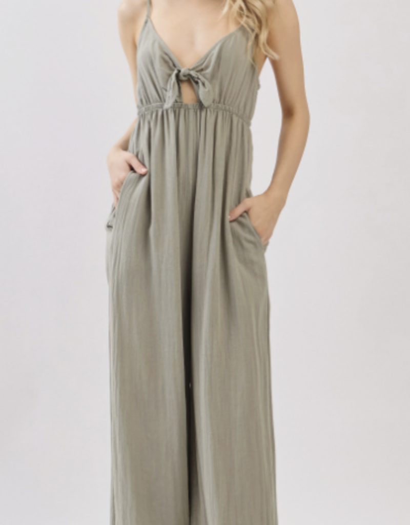 Front Tie  Jumpsuit