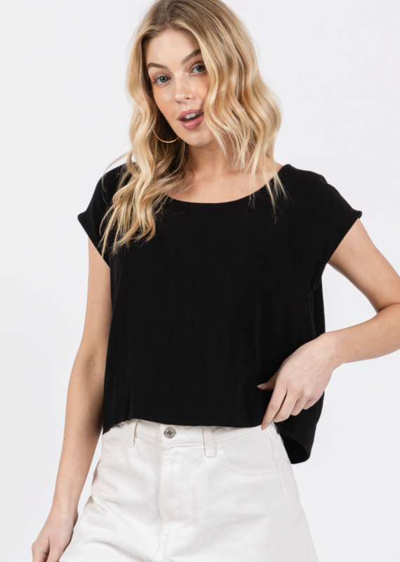 Woven Boxy Top