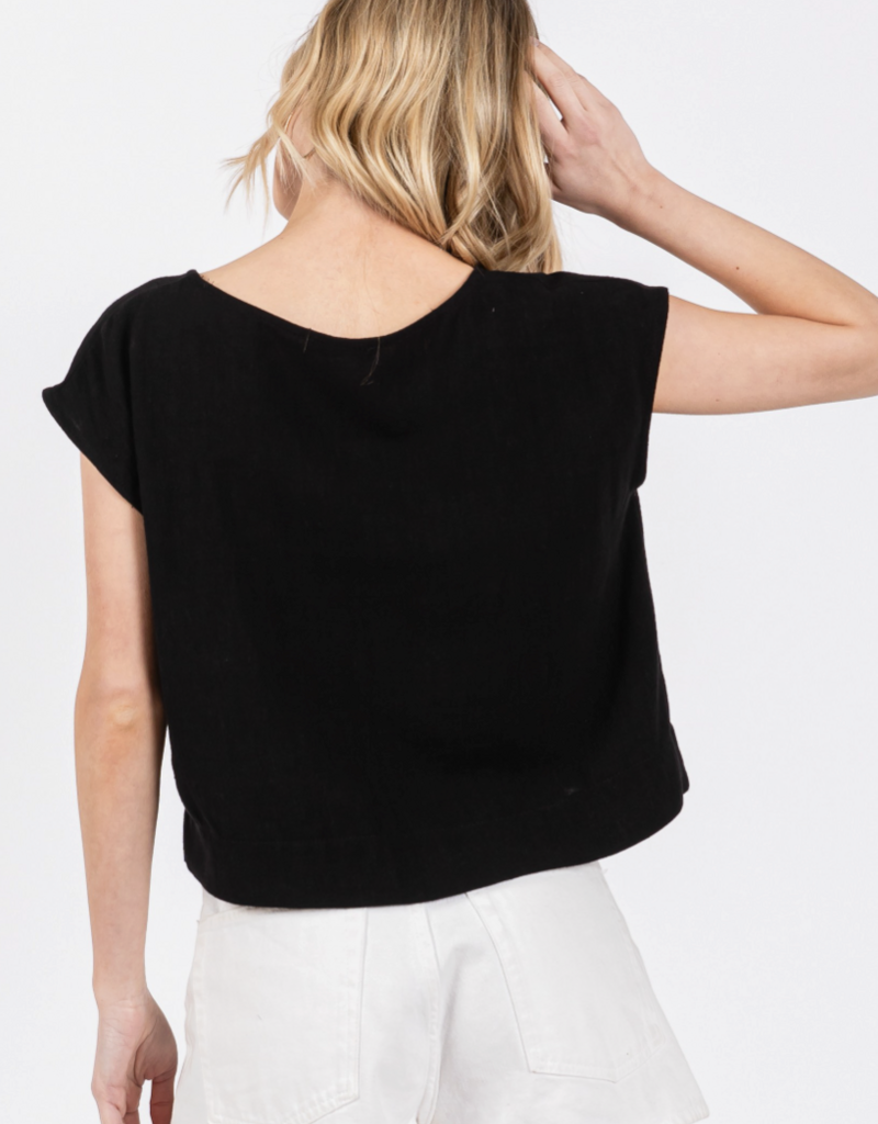 Woven Boxy Top