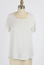 Sheer Woven Slub Blouse