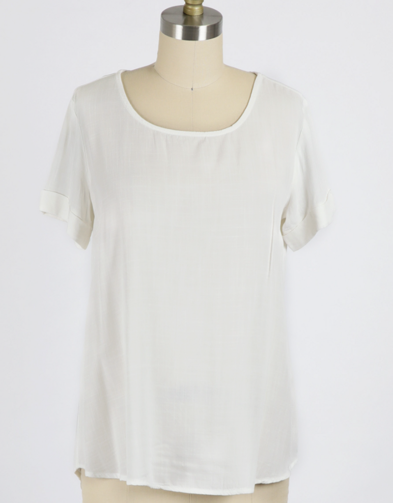 Sheer Woven Slub Blouse