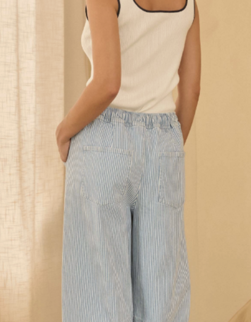 Stripe barrel Jean