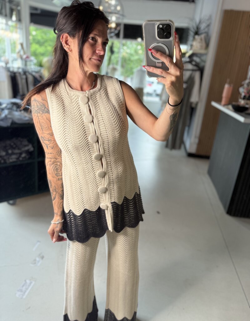 Color Block Knit Top