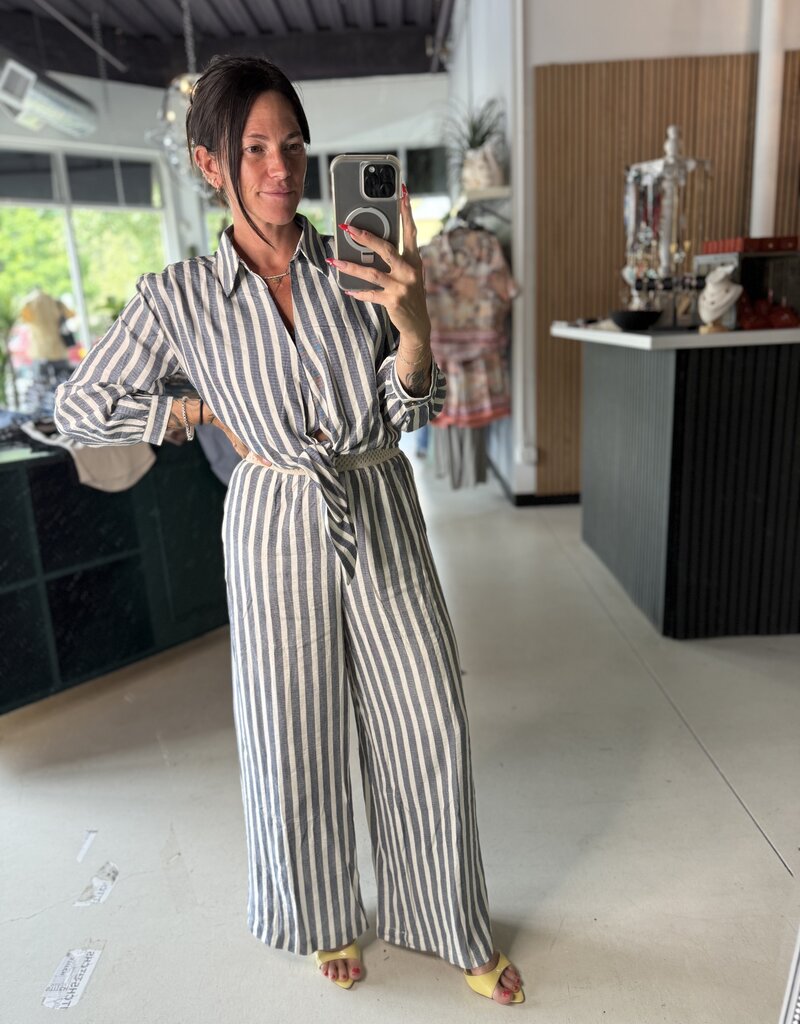Chambray Stripe Top
