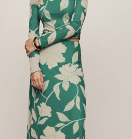 Eda Bloom Floral Mesh Maxi Skirt
