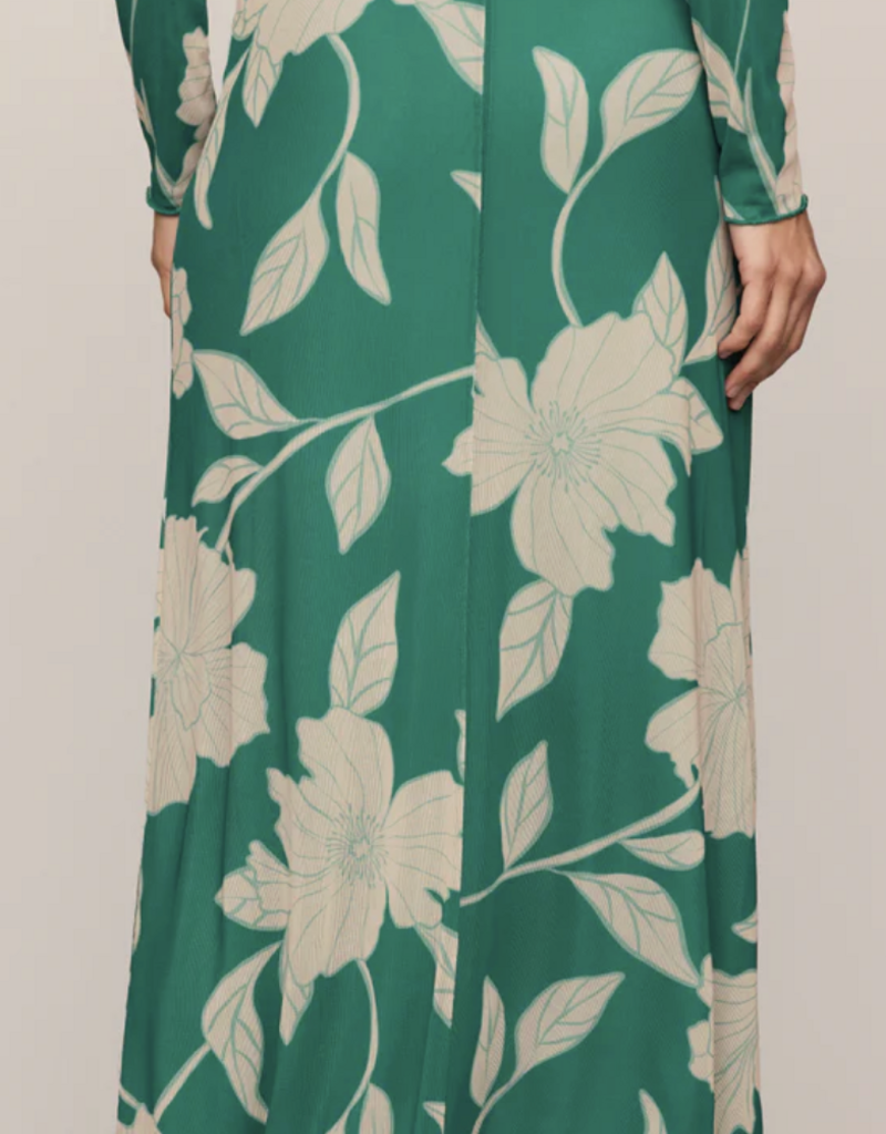 Eda Bloom Floral Mesh Maxi Skirt
