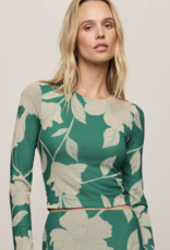 Taysha Bloom Floral Mesh Top