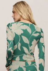 Taysha Bloom Floral Mesh Top