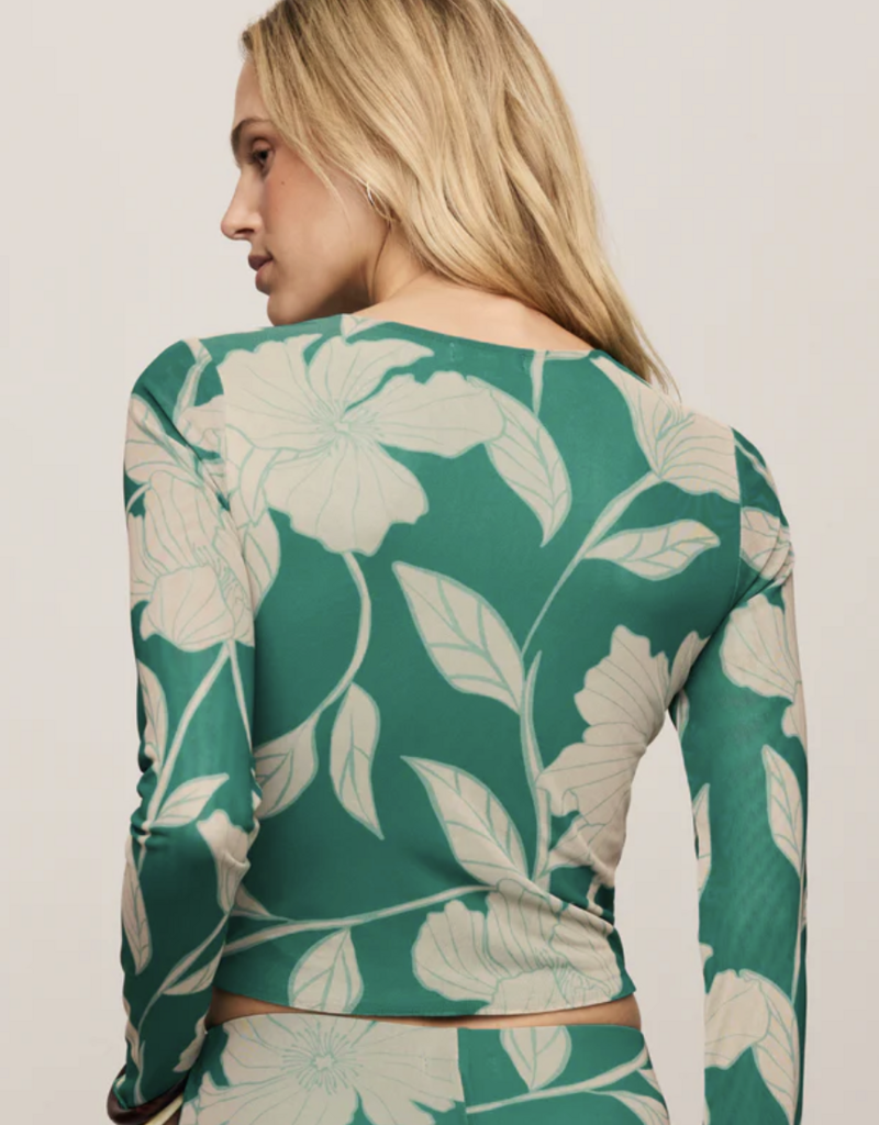 Taysha Bloom Floral Mesh Top