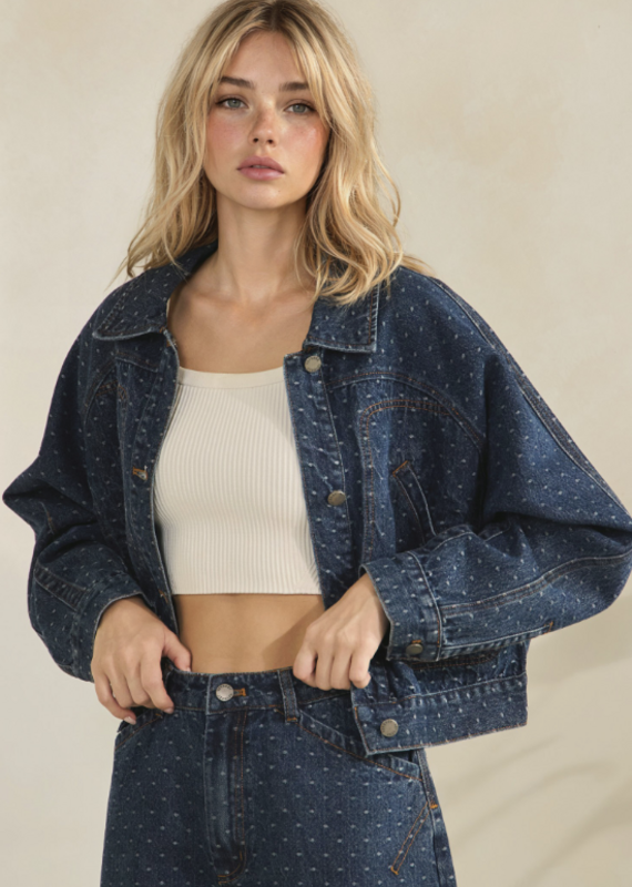 Dot Denim Jacket