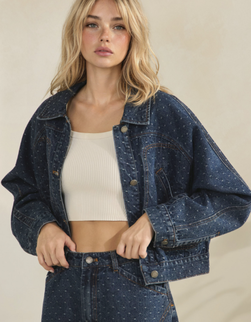 Dot Denim Jacket