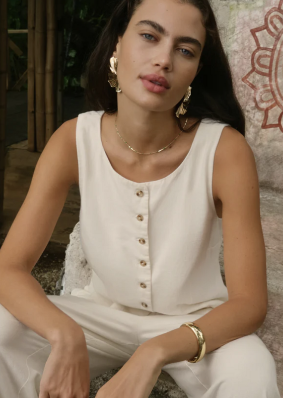 Roman Linen Vest