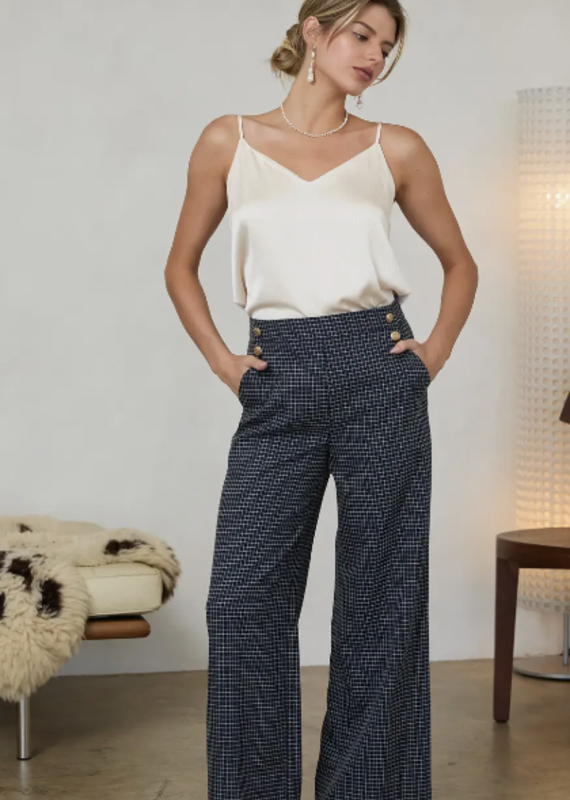 Grid Print Pant