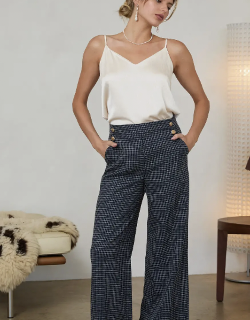 Grid Print Pant