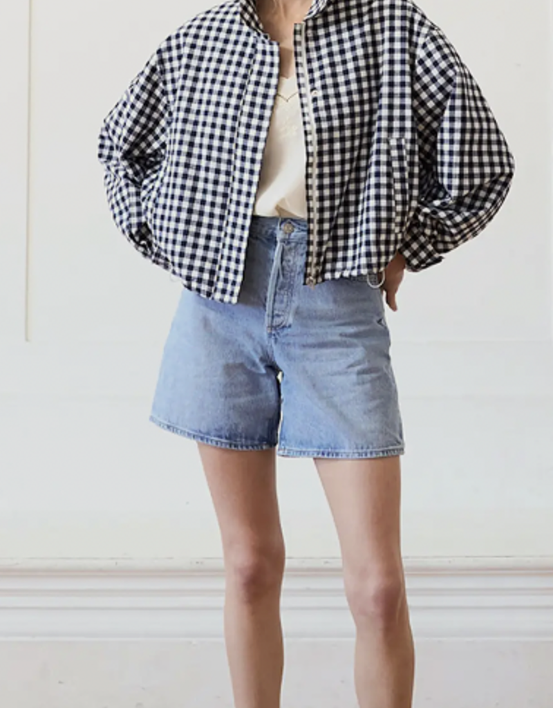 Gingham Zip Jacket