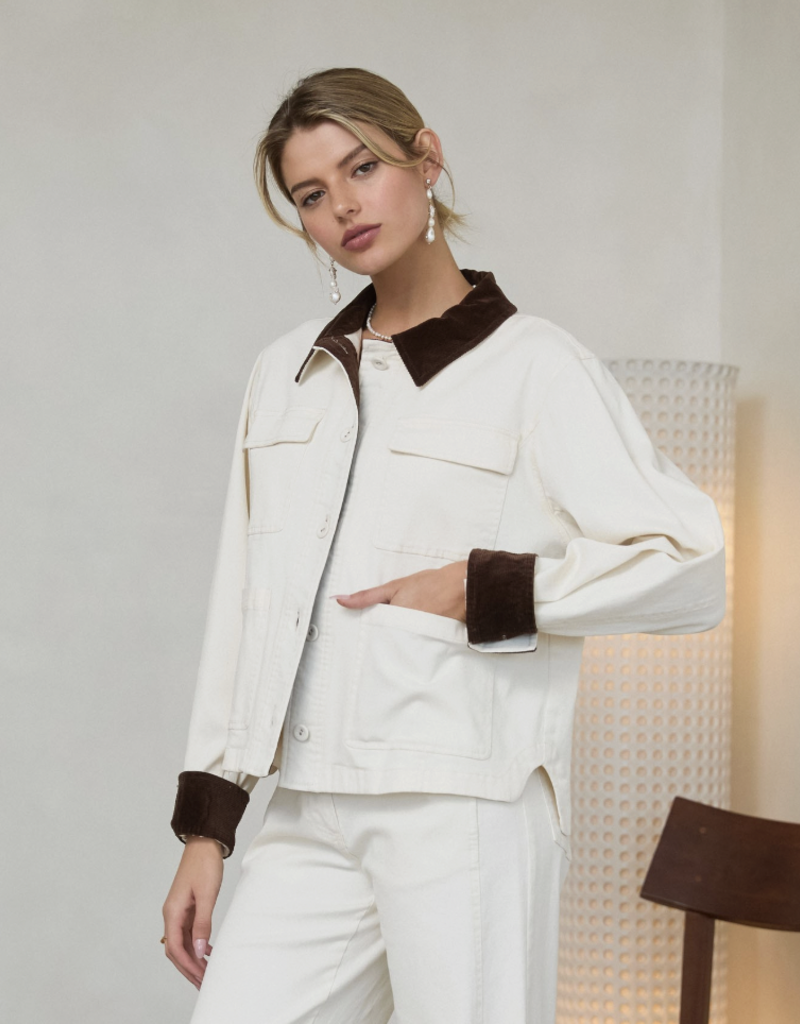 Cotton Twill Contrast Barn Jacket